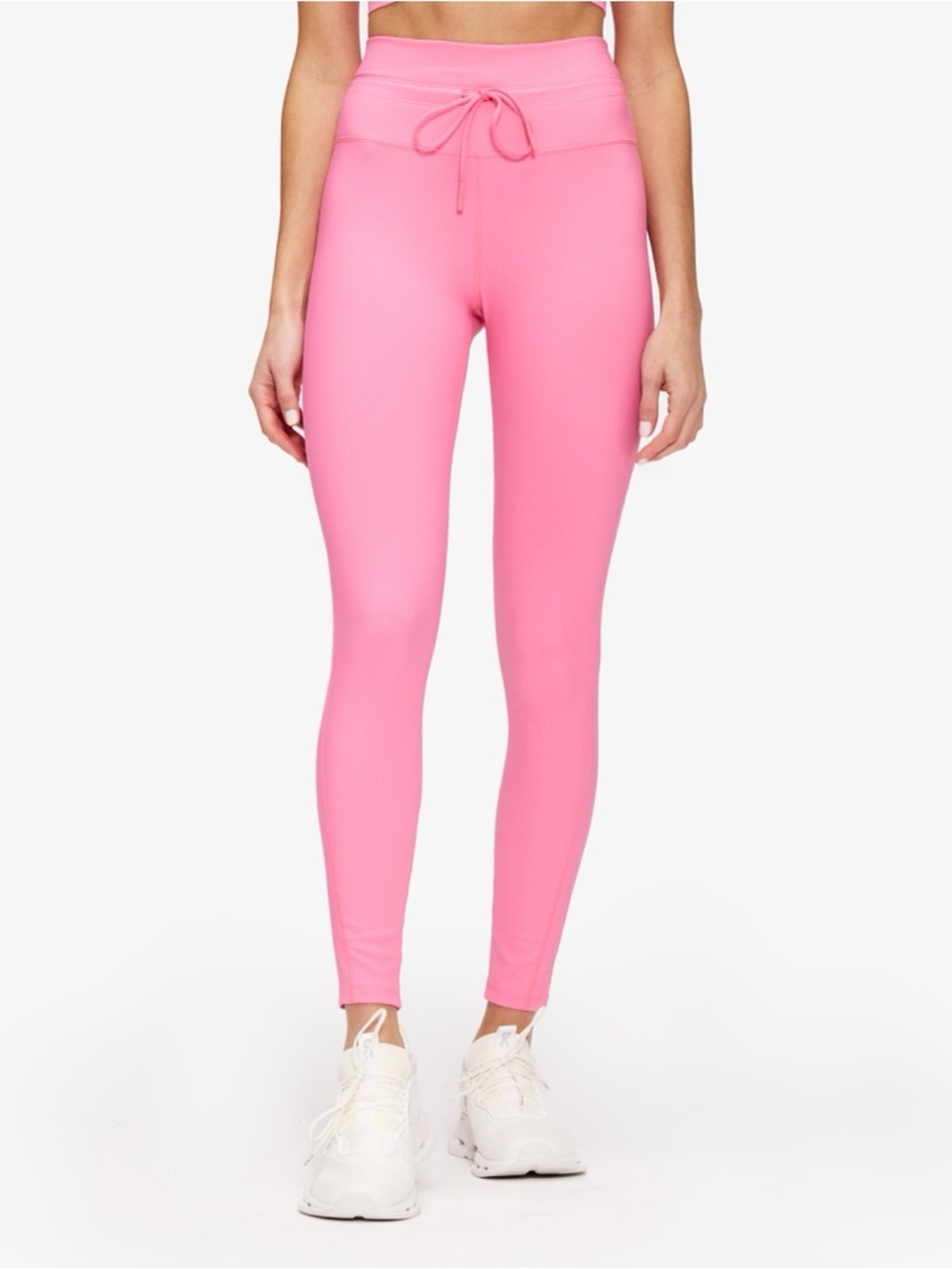 l*space Hot Pink Ribbed High-Waist Leggings with Drawstring